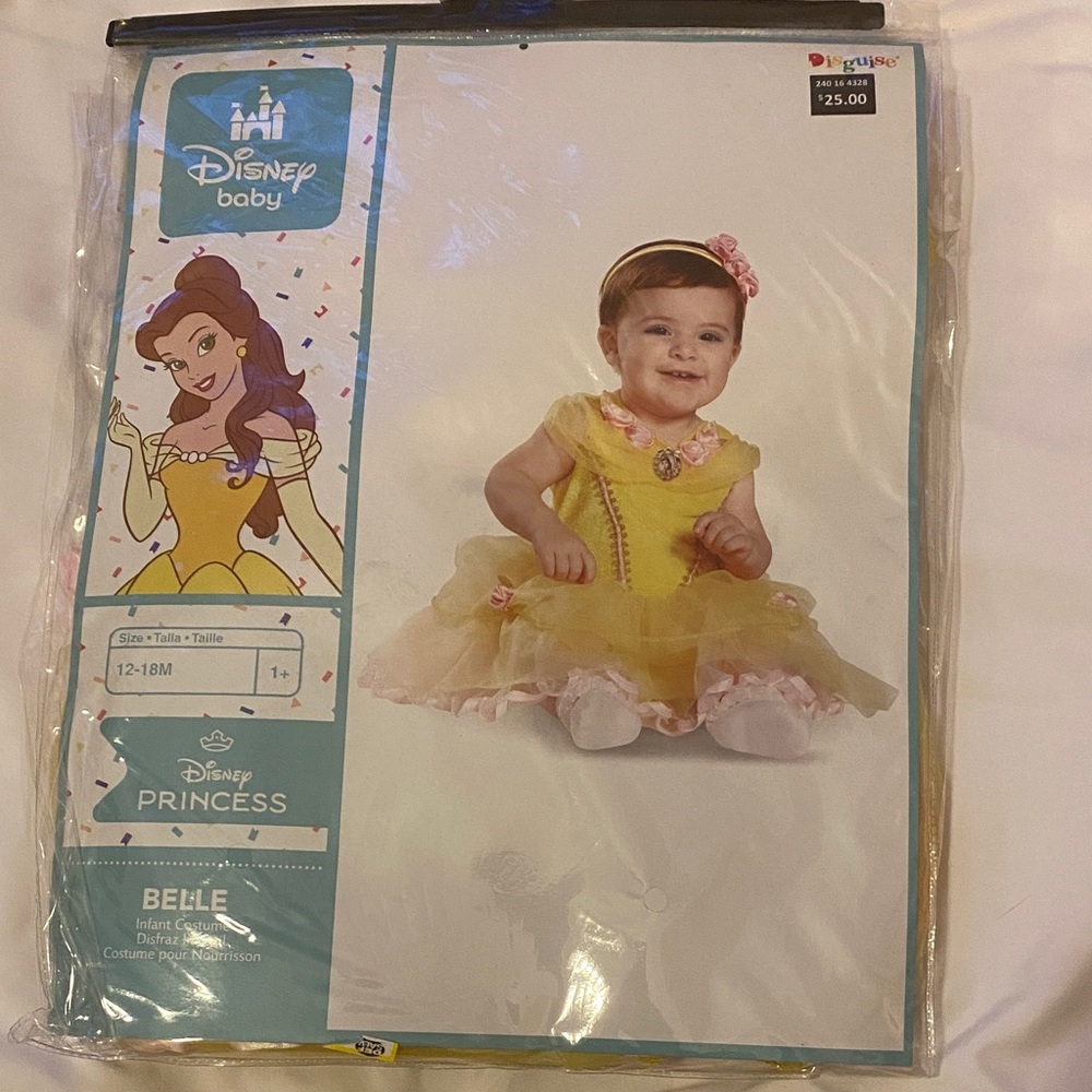 Disney Baby Belle Yellow Dress with Pink Details